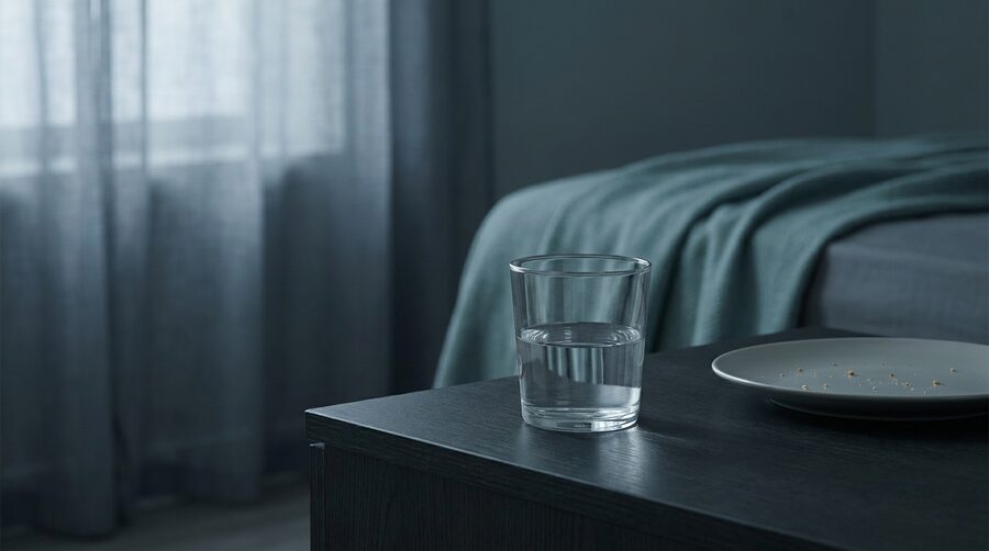 Vaso de agua al amanecer: ayuno de la noche anterior